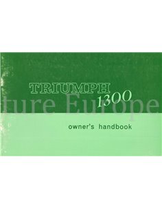 1970 TRIUMPH 1300 INSTRUCTIEBOEKJE ENGELS