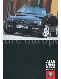 2001 ALFA ROMEO SPIDER EDIZIONE CLASSICA BROCHURE DUITS