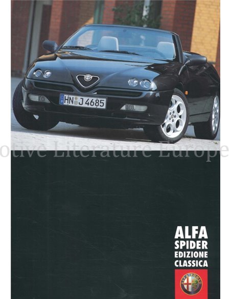 2001 ALFA ROMEO SPIDER EDIZIONE CLASSICA BROCHURE GERMAN