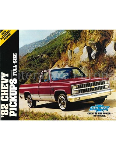 1982 CHEVROLET CHEVY PICKUPS FULL-SIZE PROGRAMMA BROCHURE ENGELS