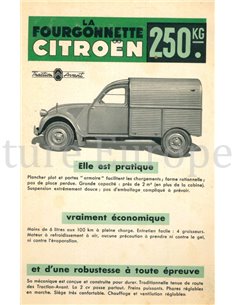 1954 CITROEN LA FOURGONNETTE AZU SERIE 2 PROSPEKT FRANZÖSISCH