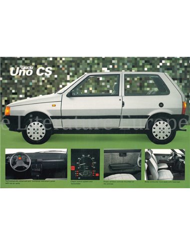 1988 FIAT UNO CS LEAFLET ENGELS (SOUTH AFRICA)