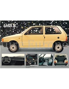 1988 FIAT UNO S LEAFLET ENGELS (ZUID AFRIKA)