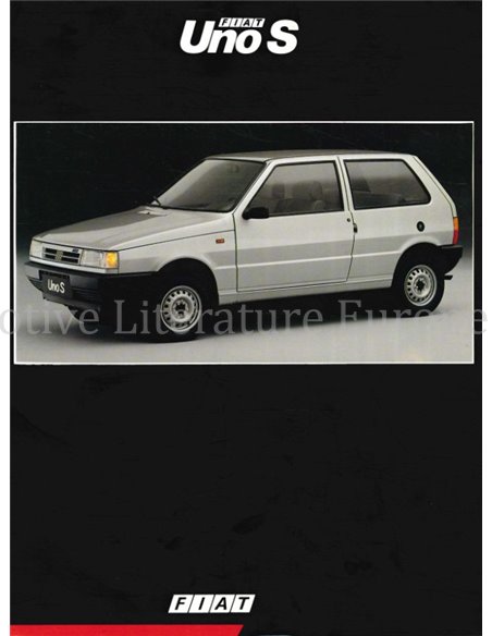 1991 FIAT UNO S BROCHURE ENGELS (BRAZILIË)
