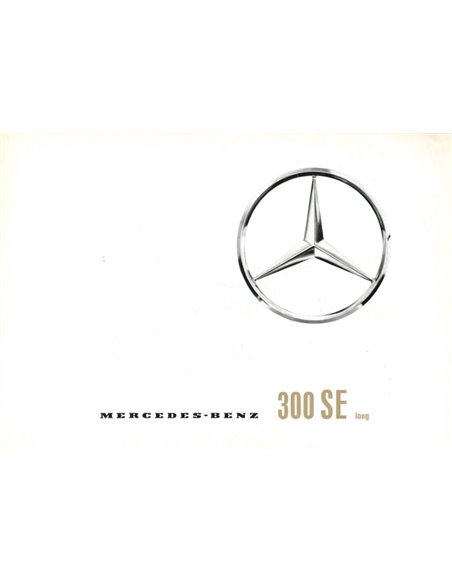 1963 MERCEDES BENZ 300 SE LONG BROCHURE GERMAN