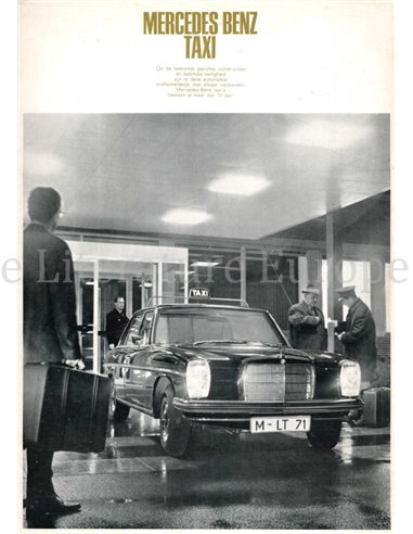 1973 MERCEDES BENZ E KLASSE TAXI PROSPEKT NIEDERLÄNDISCH