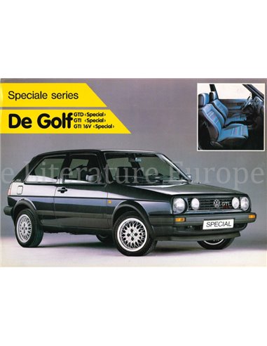 1988 VOLKSWAGEN GOLF "SPECIAL" GTD | GTI | GTI 16 V LEAFLET DUTCH (BELGIUM)