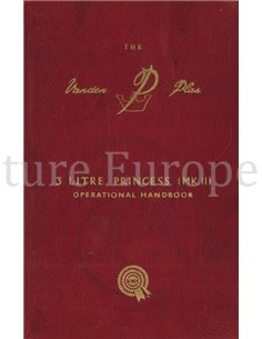 1962 VANDEN PLAS 3 LITRE PRINCESS MK II BETRIEBSANLEITUNG ENGLISCH