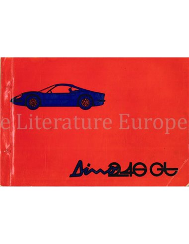 1972 FERRARI DINO 246GT ONDERDELENHANDBOEK 68/72