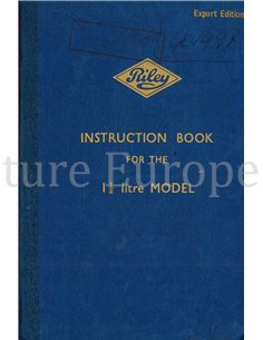1952 RILEY 1,5 LITRE OWNERS MANUAL ENGLISH