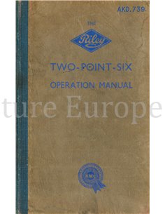 1957 RILEY TWO-POINT-SIX OWNERS MANUAL ENGLISH