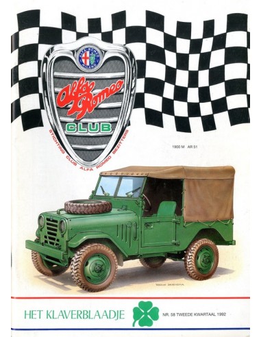 1992 ALFA ROMEO CLUB HET KLAVERBLAADJE 58 NEDERLANDS