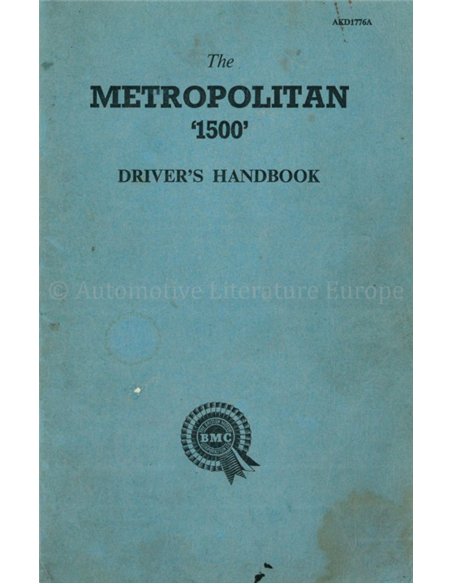 1955 AUSTIN METROPOLITAN 1500 INSTRUCTIEBOEKJE ENGELS