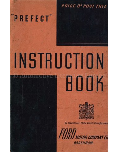 1947 FORD PREFECT BETRIEBSANLEITUNG ENGLISCH