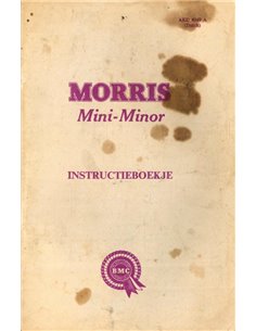1965 MORRIS MINI MINOR INSTRUCTIEBOEKJE NEDERLANDS
