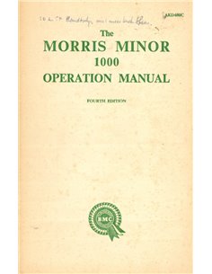 1958 MORRIS MINOR 1000 OWNERS MANUAL ENGLISH