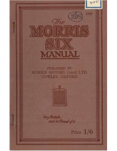 1929 MORRIS SIX INSTRUCTIEBOEKJE ENGELS