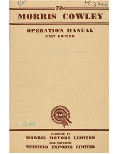 1954 MORRIS COWLEY BETRIEBSANLEITUNG ENGLISCH
