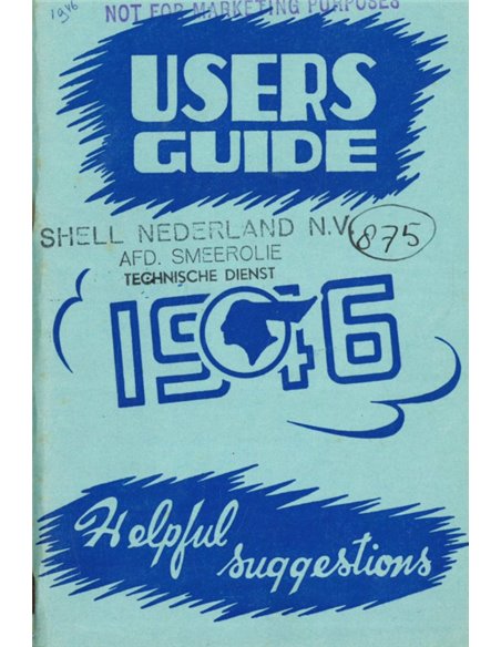 1946 PONTIAC 2000 | 2200 | 2500 INSTRUCTIEBOEKJE ENGELS (CAN)
