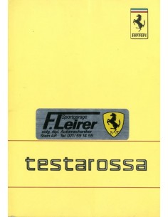 1988 FERRARI TESTAROSSA INSTRUCTIEBOEKJE 496/88