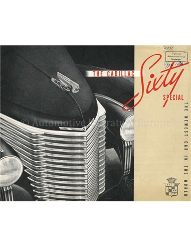1938 CADILLAC SIXTY SPECIAL BROCHURE ENGLISH