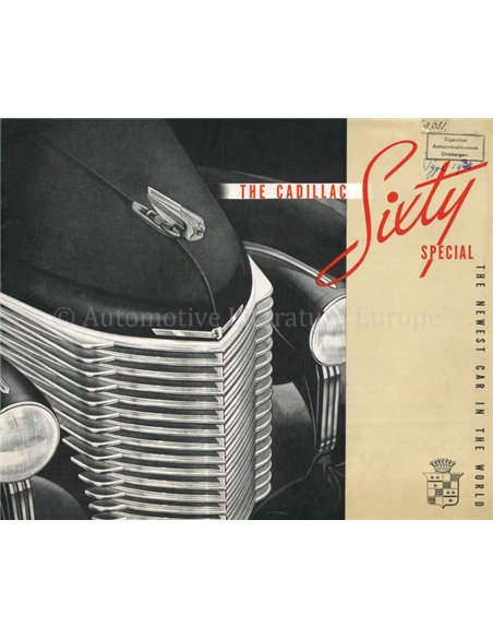 1938 CADILLAC SIXTY SPECIAL BROCHURE ENGLISH