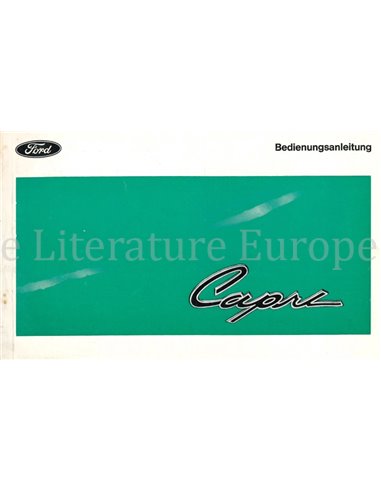 1969 FORD CAPRI BEDIENUNGSANLEITING | SERVICEHEFT DEUTSCH