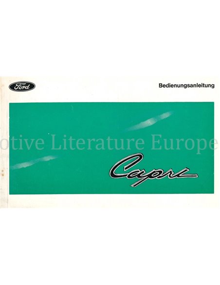 1969 FORD CAPRI BEDIENUNGSANLEITING | SERVICEHEFT DEUTSCH