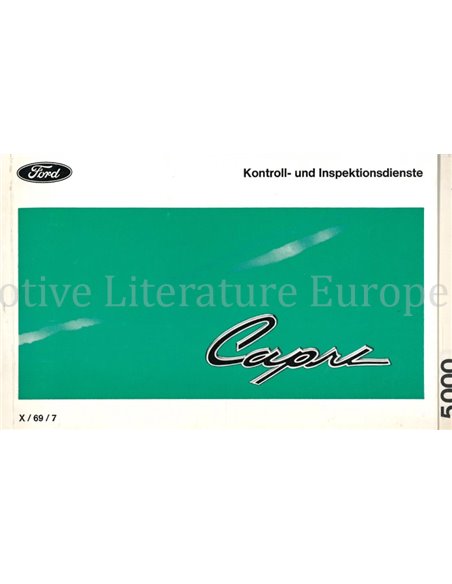 1969 FORD CAPRI INSTRUCTIEBOEKJE | SERVICEBOEKJE DUITS
