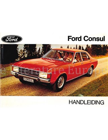 1972 FORD CONSUL BETRIEBSANLEITUNG NIEDERLÄNDISCH