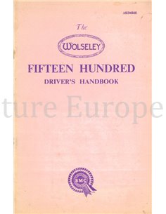 1960 WOLSELEY FIFTEEN HUNDRED OWNERS MANUAL ENGLISH