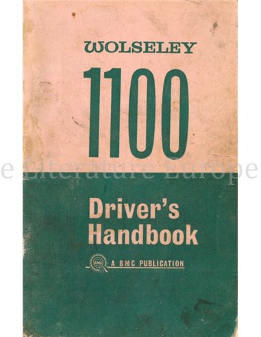 1965 WOLSELEY 1100 BETRIEBSANLEITUNG ENGLISCH