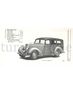 1952 LEA-FRANCIS 14 H.P. ESTATE CAR (I.F.S. MODEL) INSTRUCTIEBOEKJE ENGELS 2
