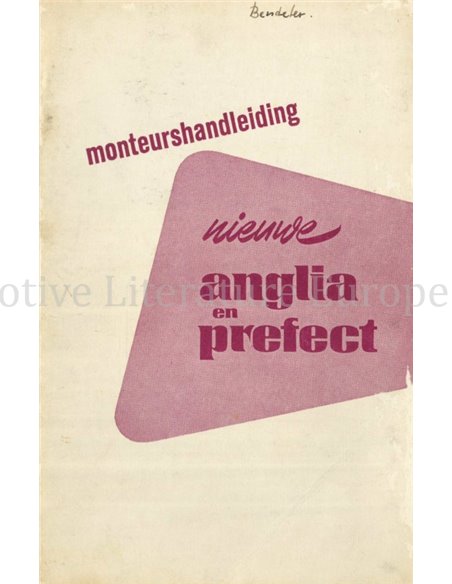 1952 FORD ANGLIA | PREFECT WORKSHOP MANUAL DUTCH
