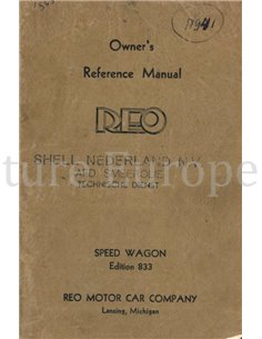 1933 REO SPEED WAGON EDITION 833 OWNERS MANUAL ENGLISH (US)