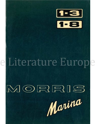 1975 MORRIS MARINA 1.3 | 1.8 INSTRUCTIEBOEKJE NEDERLANDS