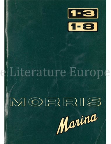 1974 MORRIS MARINA 1.3 | 1.8 BETRIEBSANLEITUNG NIEDERLÄNDISCH