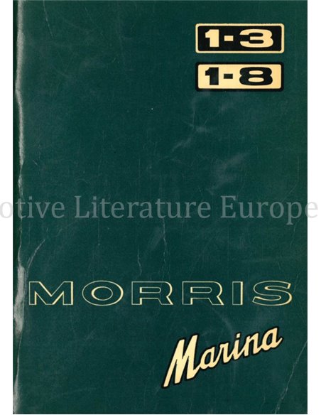 1974 MORRIS MARINA 1.3 | 1.8 BETRIEBSANLEITUNG NIEDERLÄNDISCH
