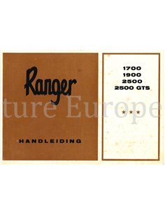 1972 RANGER 1700 | 1900 | 2500 | 2500 GTS INSTRUCTIEBOEKJE NEDERLANDS