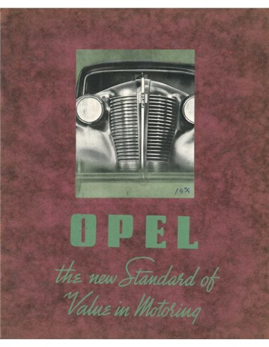 1937 OPEL RANGE BROCHURE ENGLISH