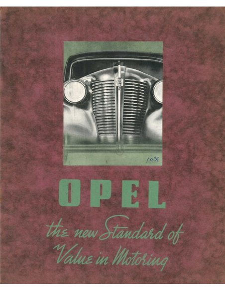 1937 OPEL PROGRAMMA BROCHURE ENGELS