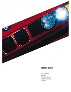 1991 BMW PROGRAMM PROSPEKT ENGLISCH (USA) 