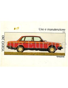 1991 VOLVO 240 OWNERS MANUAL ITALIAN