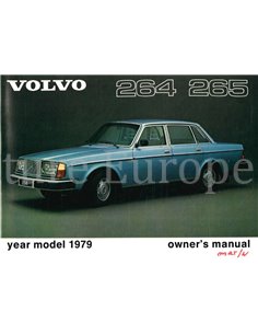 1979 VOLVO 264 | 265 BETRIEBSANLEITUNG ENGLISCH