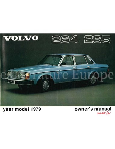 1979 VOLVO 264 265 INSTRUCTIEBOEKJE ENGELS