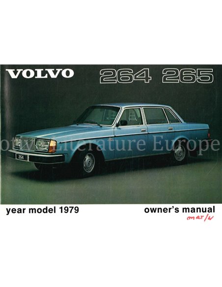 1979 VOLVO 264 | 265 OWNERS MANUAL ENGLISH