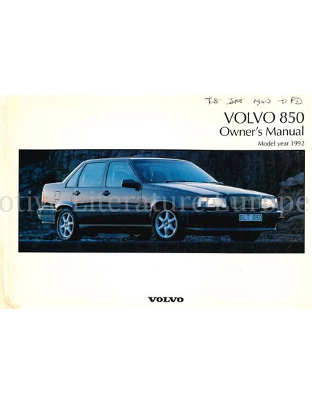 1992 VOLVO 850 OWNERS MANUAL ENGLISH
