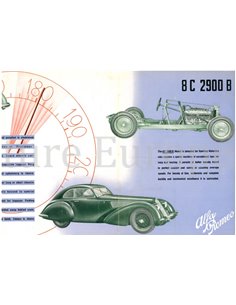 1938 ALFA ROMEO 8C 2900 2900 B PROSPEKT ENGLISCH