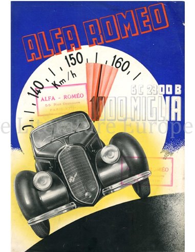 1938 ALFA ROMEO 6C 2300 B PROSPEKT FRANZÖSISCH