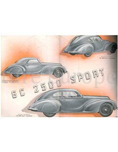 1939 ALFA ROMEO 6C 2500 SPORT BROCHURE DUITS 2